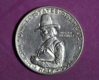 ESTATE FIND 1920 Pilgrim Tercentenary Commemorative Half Dollar #P20924 - Image 1 of 2