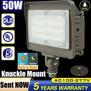 LED Flood Light Outdoor, 50W LED Security Wall Pack Flood Light 7000LM, 100-277V - Picture 1 of 12