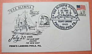 1985 U.S.S. Olympia Day Special Cancellation Cover - Picture 1 of 1