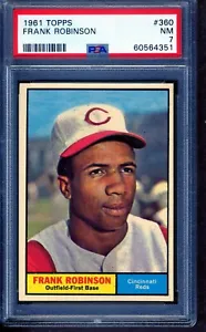 1961 Topps #360 Frank Robinson PSA 7 NM *Cincinnati Reds* - Picture 1 of 2