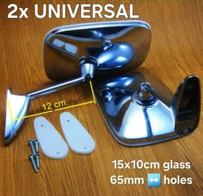 Universal DOOR Wing CLASSIC CAR HOT ROD MIRROR FOR Vatious Cars PAIR LH&RH SIDE - Image 1 of 4