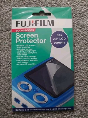 3 X Fujifilm Fuji Screen Scratch Protector 2.5” Inch LCD Screen Digital Camera - Image 1 of 4