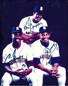 Foto firmata KEN GRIFFEY JR KEN GRIFFEY SR CRAIG GRIFFEY Seattle Mariners - Foto 1 di 1