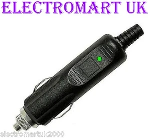 12V 12 VOLT POWER CAR DC CIGAR CIGARETTE LIGHTER PLUG FUSED LED LIGHT - Picture 1 of 1