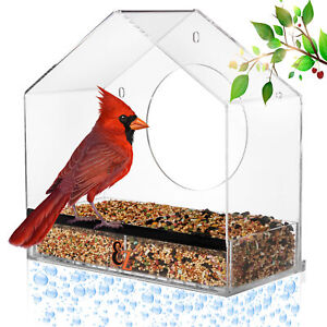 Entirely Zen Large Window Bird Feeder 9.5x9.5 Superior Design Lifetime Guarantee