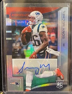 2018 PANINI ROOKIES AND STARS SONY MICHEL REFRACTOR AUTO - Picture 1 of 2