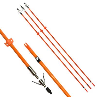 Bowfishing Arrows 32" Archery Fish Hunting Solid Fiberglass Shaft Safety Slide - Image 1 of 4