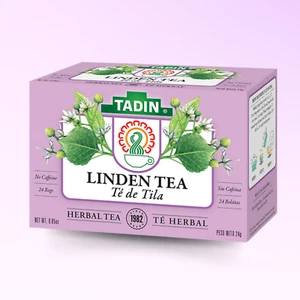 Té de tilo Tadin, 24 bolsitas de té 0,85 fl oz, calmante y aromático - Imagen 1 de 6