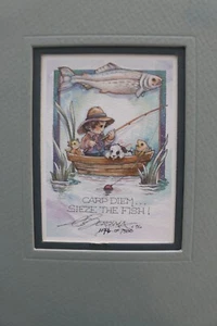Jody Bergsma Fishing Carp Diem /7500 Vintage 5.25x7 with matte 1996 - Picture 1 of 3