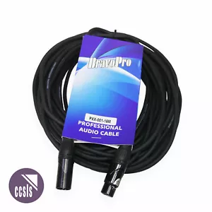 BravoPro PXX001-15 15M Microphone Cable 3-pin XLR Male to 3-pin XLR Female - Picture 1 of 2