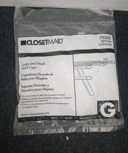 ClosetMaid 75355 Drahtregal Endkappen, 24 große und 60 kleine, 84 Stück, weiß - Bild 1 von 6