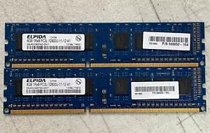 Elpida 4GB 1Rx8 PC3L-12800U | EBJ40UG8EFW0-GN-F | Lot of 2 - Picture 1 of 3