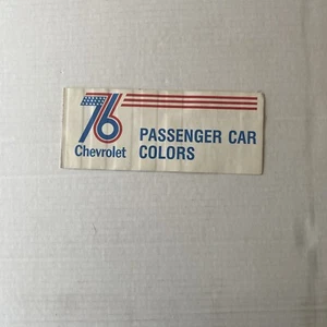 1976 Chevrolets PKW Farbmuster Händlerprospekt Chevy Lackabplatzer - Bild 1 von 6