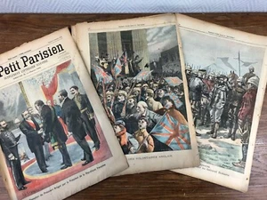 12x Journal LE PETIT PARISIEN Année Year 1900 Guerre des BOERS President KRUGER - Picture 1 of 17