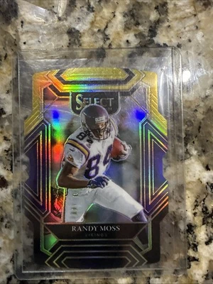 2021 Select Football Randy Moss Black Gold Prizm Die-Cut Card #237 - Image 1 of 2