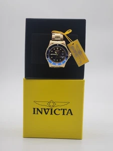 Invicta Herrenuhr 8930 Pro Diver Automatik Blaues Ziffernblatt Gold Edelstahl 40mm - Bild 1 von 5