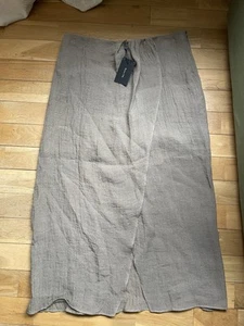 Massimo Dutti Linen Wrap Skirt Size M Uk12 - Picture 1 of 4