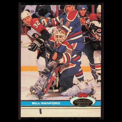 Bill Ranford #249 1991 Topps Stadium Club Edmonton Oilers Hockey Card NHL NM - Image 1 of 3