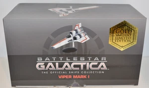 RARE EAGLEMOSS BATTLESTAR GALACTICA VIPER MARK 1 EXCLUSIVE GOLD VARIANT - Picture 1 of 7