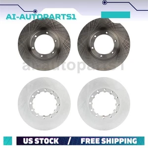 For 2005-2011 Mitsubishi Fuso FE180 4pcs Front + Rear Brake Rotors - Picture 1 of 7