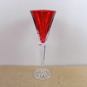 Waterford Lismore purpurrot Champagnerflöte Glas 9,2" hoch sehr guter Zustand - Bild 1 von 4