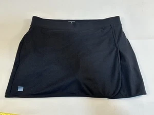 Lands’ End Black Activewear Knit Skort Skirt Size M (10-12) - Picture 1 of 6