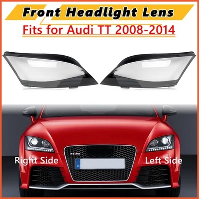For AUDI TT Roadster 2008-2014 Left Right Front Headlight Cover Lens Shell Clear - Image 1 of 4