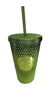 Bicchiere Starbucks Holiday verde gioiello metallizzato collezione invernale 16 oz. Nuovo - Foto 1 di 9