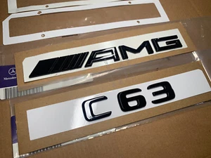 OEM Gloss Black C63 AMG Rear Badge Sticker for BENZ C63 AMG W204 2007 ~ 2014 - Bild 1 von 5