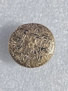 Antico bottone in ottone dorato nozione cucito vintage da collezione - Foto 1 di 10