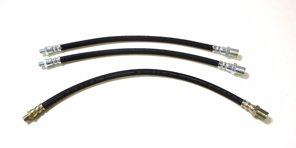 MORRIS MINOR TRAVELER,VAN & PICK-UP 1956 - 1972 JUEGO COMPLETO DE MANGUERAS DE FRENO FLEXIBLES Foto 1 de 1