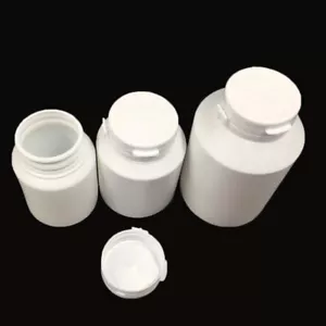 Lotto 30 ml/60 ml/100 ml capsule di plastica vitaminica bianca vuota medicina xilitolo - Foto 1 di 4