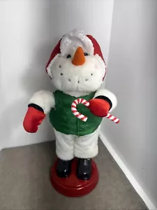 Vintage Gemmy animierter Schneemann 19" Weihnachtsdeko - funktioniert nicht - nur für Teile - Bild 1 von 9