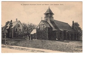 East Haddam, Connecticut St. Stephen's Church & Rectory @ 1910 - Picture 1 of 2