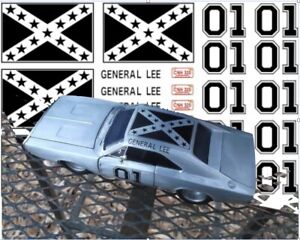 1/64 scale water slide decals fits Hot Wheels General Lee