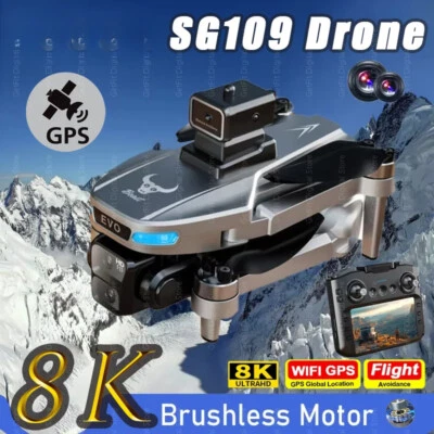 Drone 8K Professional GPS HD Camera Drones 5G WIFI FPV Video UAV 5.9 Inch - Image 1 of 4
