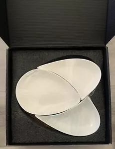 Fruit Platter Gardenia Palmero With Bamboo Tray Heart Shaped White New $187 - Picture 1 of 5