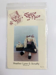 Twice As Nice Designs Heather Lynn And Scruffy 20" Tall Doll Pattern #111 - Picture 1 of 3
