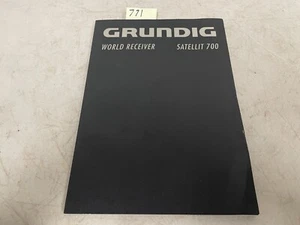 Grundig Satellit 700 Instruction Manual: Comb Bound & Protective Plastic Covers! - Zdjęcie 1 z 7