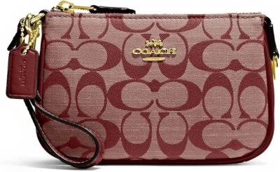 COACH Women's mini Nolita 15 Wristlet Pouch Bag burgundy small - Image 1 of 4