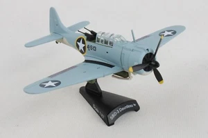 POSTAGE STAMP (PS5563-1) US NAVY SBD-3 "DAUNTLESS" 1:87 SCALE DIECAST MODEL - Picture 1 of 13
