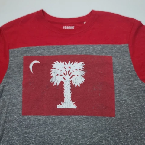 League Classic Fit Citadel South Carolina Logo Red & Gray Womens T-shirt Sz M Cover