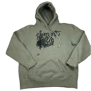 Vintage Y2k Element Skater Hoodie Medium Olive Green BAM CKY 2000s Style - Picture 1 of 5