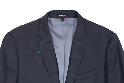 $300 NEW EXPRESS CHARCOAL PERFORMANCE BLAZER MENS 42 L SLIM FIT SUIT JACKET COAT - Image 1 of 4