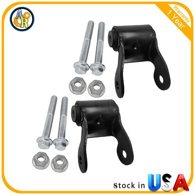 Par de grilletes de resorte de hoja trasera para camioneta Dodge Durango 1998-2003 V8 Foto 1 de 4