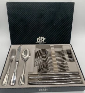 BSF Menü- Speisebesteck 24 Teile 18/8 Edelstahl 6 Personen Allegro Spatenform - Bild 1 von 8