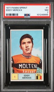 1971 Panini Sprint #1 Eddy Merckx Cycling Card PSA 7 NM POP 1 GOAT - Picture 1 of 2