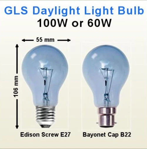 GLS Natural Daylight Craft light 60W / 100W BC B22 / ES E27 Dimmable Light Bulbs - Image 1 of 1