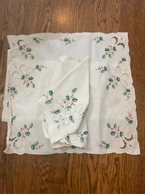De Colección Lenox Colocación Servilleta Vacaciones Bordada Navidad Años 90 Nueva Foto 1 de 4