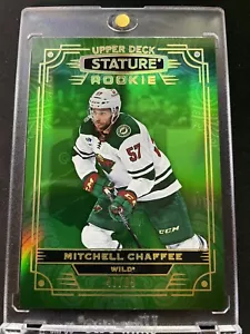 2022-23 Upper Deck Stature Green #196 Mitchell Chaffee RC /99 - Minnesota Wild - Picture 1 of 7